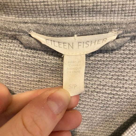 Eileen Fisher | EUC small light gray bomber style jacket - Picture 3 of 4